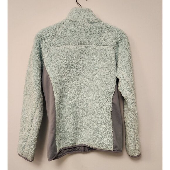 Columbia Jacket Womens Fast Beauty Plush Super Soft Zip Small Mint Green & Gray - Picture 7 of 13